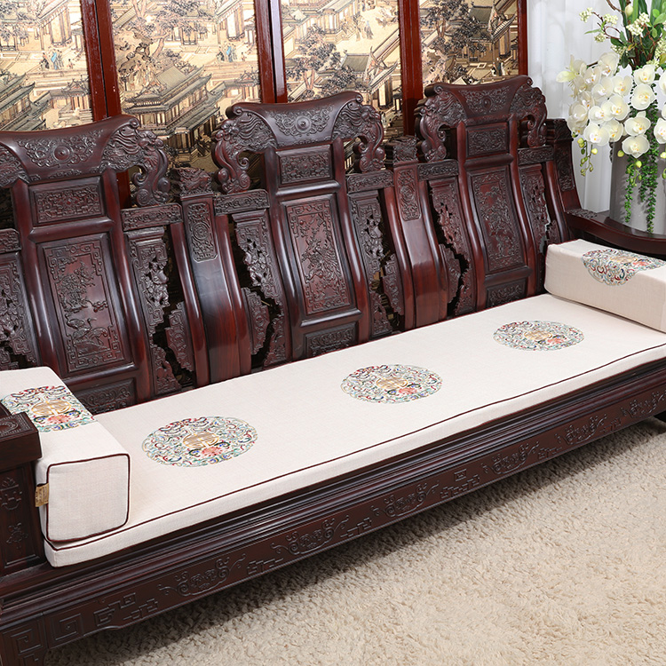 Yibi Xu mới Trung Quốc ghế giặt ghế sĩ quan mũ cổ điển sofa đệm đồ nội thất đệm bọt biển có thể được tùy chỉnh đệm ghế gỗ phòng khách