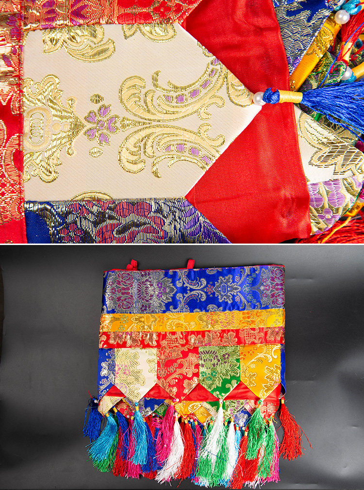 Буддийский сувенир 五色藏式帷幔堂装饰用品八吉祥普玛墙围挂帘庙用品一层