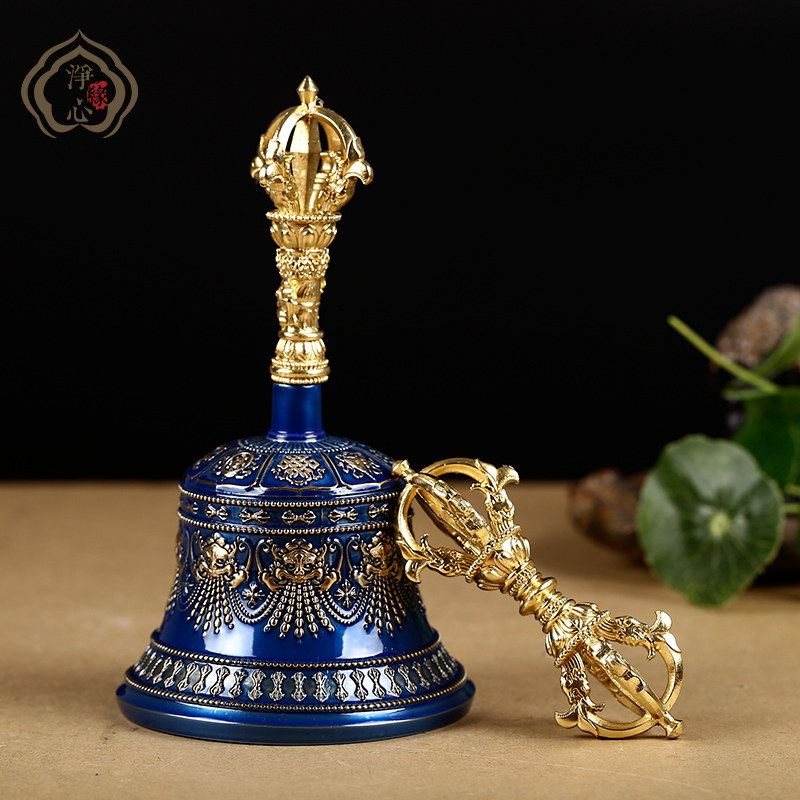 Domestic pure copper gilds of taste fake gold bell ringing blue