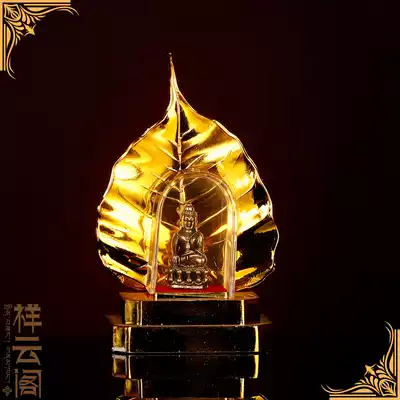 Stupa Buddha Hall Nepal craft gilt gold Bodhi leaf stupa seat for sturdy son Gabu box