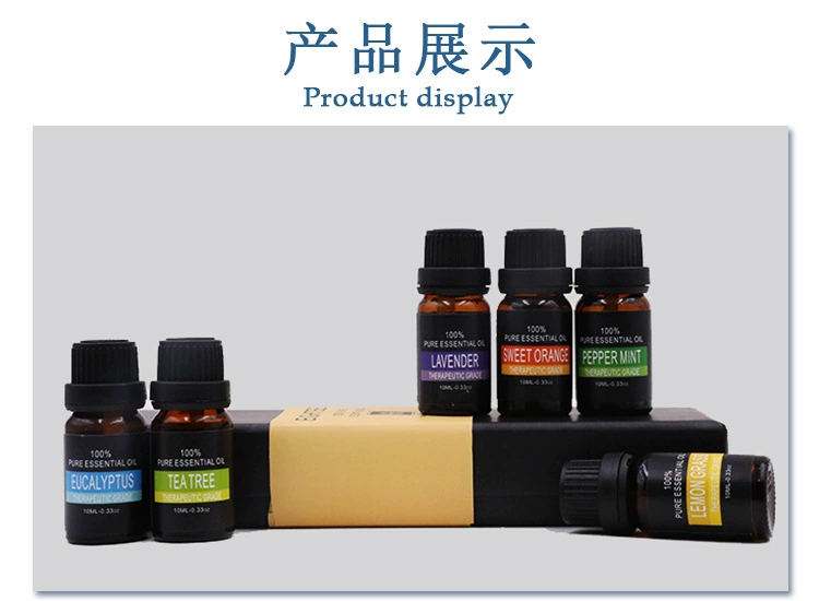 Tinh dầu đơn phương 10ml * 6 chai đóng hộp bạch đàn chất lượng cao ngọt ngào hoa oải hương chanh chanh cây bạc hà tinh dầu bạc hà - Tinh dầu điều trị