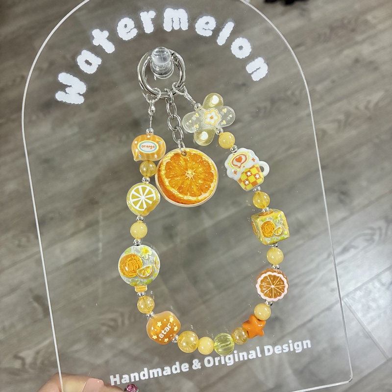 Watermelon Original Fruit Series Orange Soda Phone Chain Keychain Bag Pendant Gift Watermelon Original Fruit Series Orange Soda Phone Chain Keychain Bag Pendant Gift