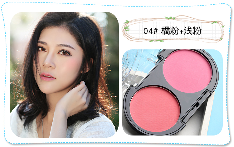 Hai màu nude trang điểm blush rouge sửa đổi mặt có độ bóng cao công suất sửa chữa hồng orange bright skin set trang điểm bột bền ... má hồng kem nars