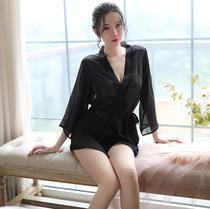 Bunny dress cat woman dating clothes heart machine new super short skirt Ice Silk high waist no split line