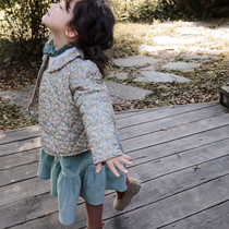 Spot Hao Bao Ma Korea Tong Fashion Winter FLO Ocean Gas Little Flowers Giant Fashion Press Gg Girl Clip Cotton Jacket