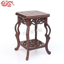 Chicken wingwood square Seahorse a few base solid wood carving home jewelry Buddha ornaments vase stone crafts