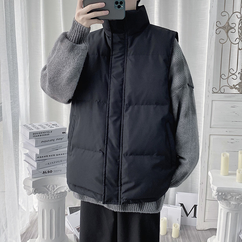 Japanese tooling down jacket, vest, men's outer wear vest, vest, vest, middle school student, winter jacket 2020 hot style