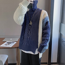Winter Network Red Fried Street Soft Glutinous High Neckline Clothing Lovers Outside Wearing Loose Thickened Sweater Truffle Men Cashmere Sweatshirt