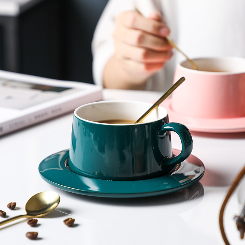 ins wind mesh red coffee cup European style small lavish small and ...