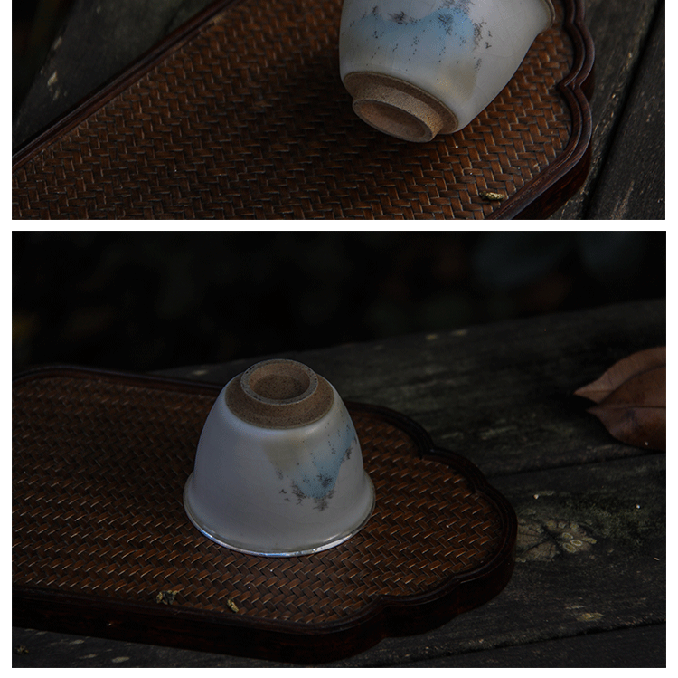 手工包銀杯999純銀主人杯單杯品茗杯景德鎮陶瓷銀茶杯山水銀杯子|茶杯