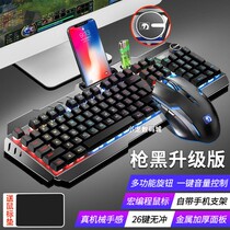 Key Rat Suit Game Mechanic Hand Feel Keyboard Mouse Cable Desktop Notebook Metal Panel Backlit Big Hand Support