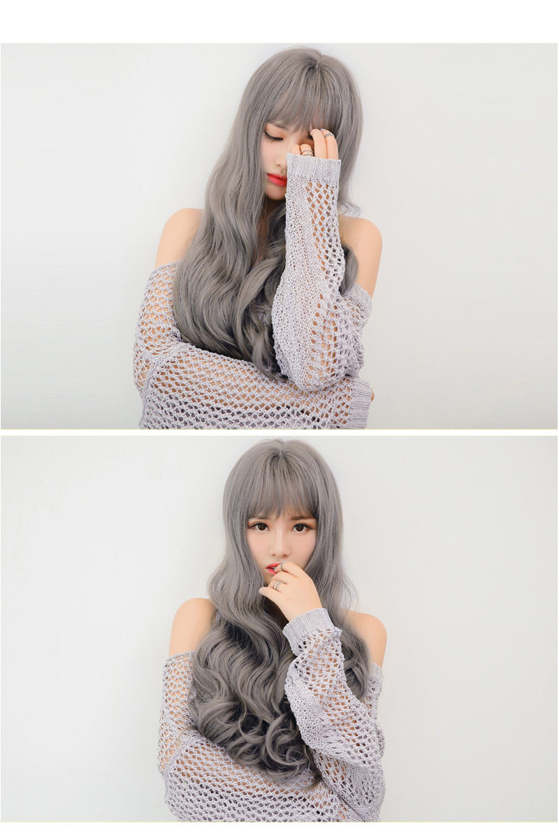 Perruque Air bangs longs cheveux boucles - Ref 2610352 Image 11