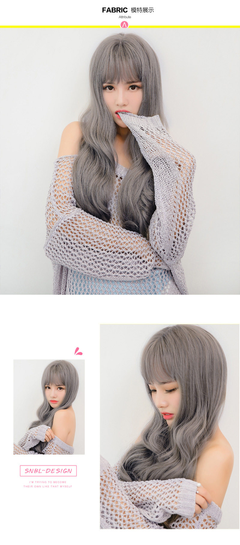 Perruque Air bangs longs cheveux boucles - Ref 2610352 Image 10