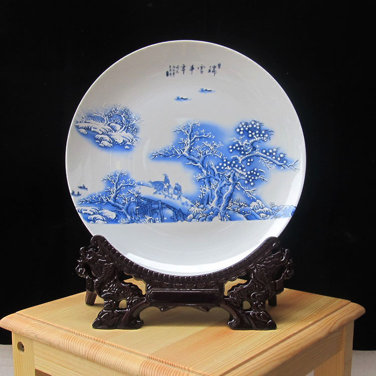 Jingdezhen gốm sứ tấm treo đơn giản hiện đại tủ rượu kệ đứng hiện đại Trung Quốc nhà thủ công đồ trang trí trang trí phòng ngủ nhỏ không giường