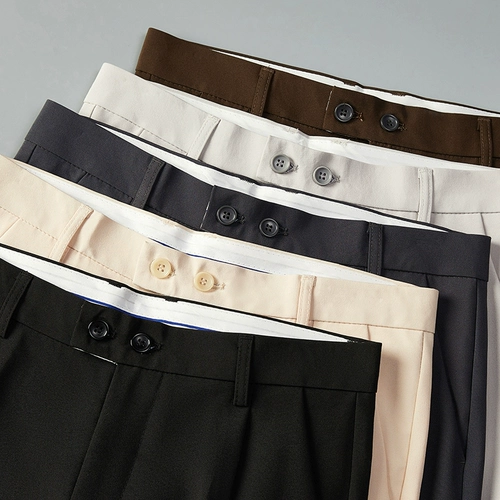 Штаны, коричневый пиджак классического кроя, осенние, свободный прямой крой