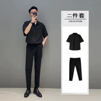 Черные штаны, рубашка, комплект