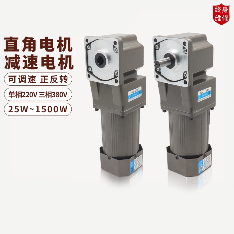 Dongchuan Right-Angle Geared Motor 220V Hollow Shaft Assembly Line 90-Degree Angle Reducer Integrated Gear Speed Control Motor