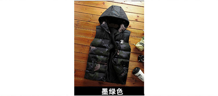 Mùa thu và mùa đông đôi nam nữ xuống áo vest cotton nam và nữ áo bông ngụy trang khâu áo khoác dày áo vest ấm áp vai nam quần sooc nam
