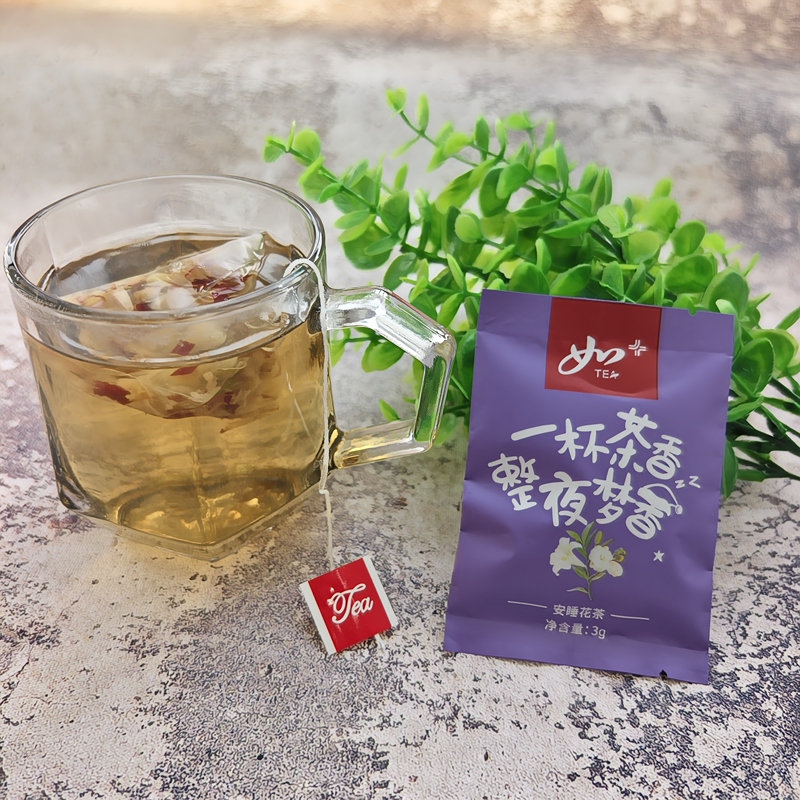 The Same Type of Tea Bags Used in Home Inn Hotel Rooms, Small Packaged Nylon Triangle Bags of Flower Tea for Better Sleep, Free Shipping
