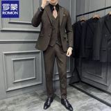 Свадебное платье, комплект, пиджак классического кроя, высококлассный костюм, в корейском стиле