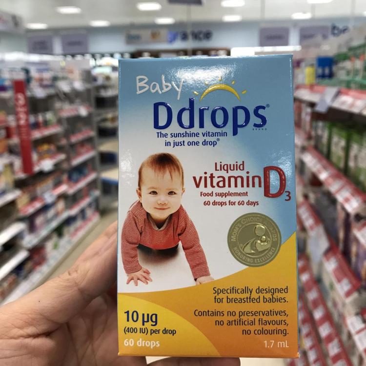 British imported Baby Ddrops Vitamin D3 drops of infant and child VD3 baby supplements 60 drops of calcium