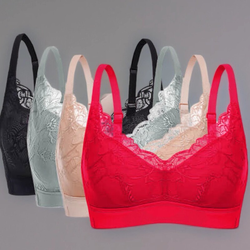 Fashionable Classic New Queen Era Thai Natural Latex Underwear Comfortable Push-Up Bra Without Underwire Lace Push-Up