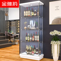 Light luxury glass wine cabinet against the wall living room display cabinet modern simple red wine cabinet collection Lego cabinet TV side wine cabinet