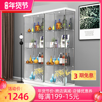 Wine cabinet against wall display cabinet living room modern simple home sideboard collection wine cabinet glass cabinet glass door