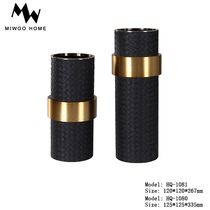 Stainless Steel Marble Vase Modern Light Lavish Hotel Clubhouse Dining Room Dining Room Metal Vase Home Ceramic Pendulum