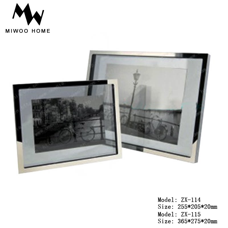 Brief modern stainless steel photo frame photo frame soft adornment swing table bedroom stay-at-home swing piece frame gift gift