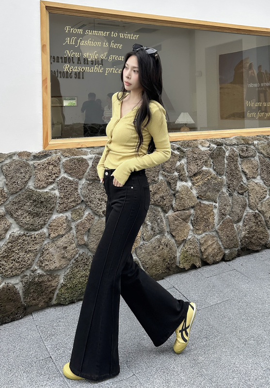 Fansiyu New High-Waisted Slimming Loose Straight-Leg Flared Versatile Korean-Style Denim Pants for Women 61820 Fansiyu New High-Waisted Slimming Loose Straight-Leg Flared Versatile Korean-Style Denim Pants for Women 61820