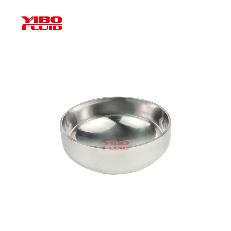 Stainless steel oval sealing head 304 sanitary level internal and external mirror welding choke plug lid polished welded pipe cap