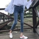 Quần jeans lỗ nữ xã hội xuân hè 2018 phiên bản mới của Hàn Quốc đã mỏng 9 điểm sang trọng kiểu quần Hong Kong đậm chất retro