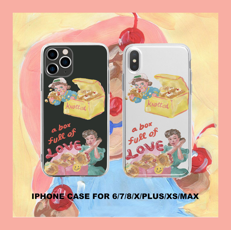 Art student oil painting Apple 11promax mobile phone protective shell iPhonexs soft shell xsmax transparent xr relief 7plus