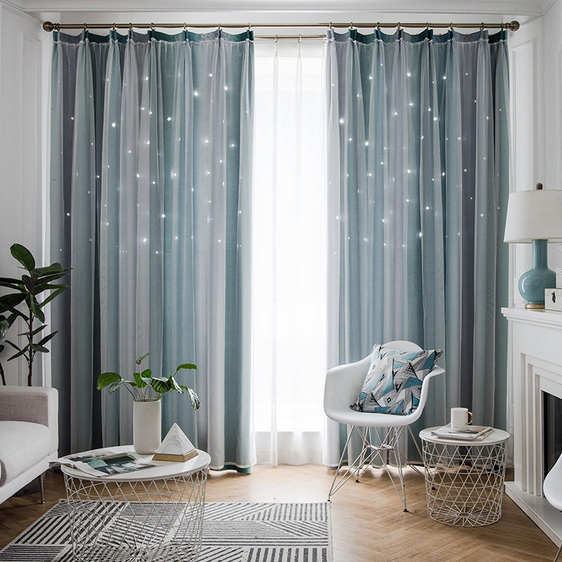 Nordic minimalist Princess Wind Double Hollowed-out Plus Window Screen Shade of Living Room Bedroom Bedroom Book Room Dining Room can be customized