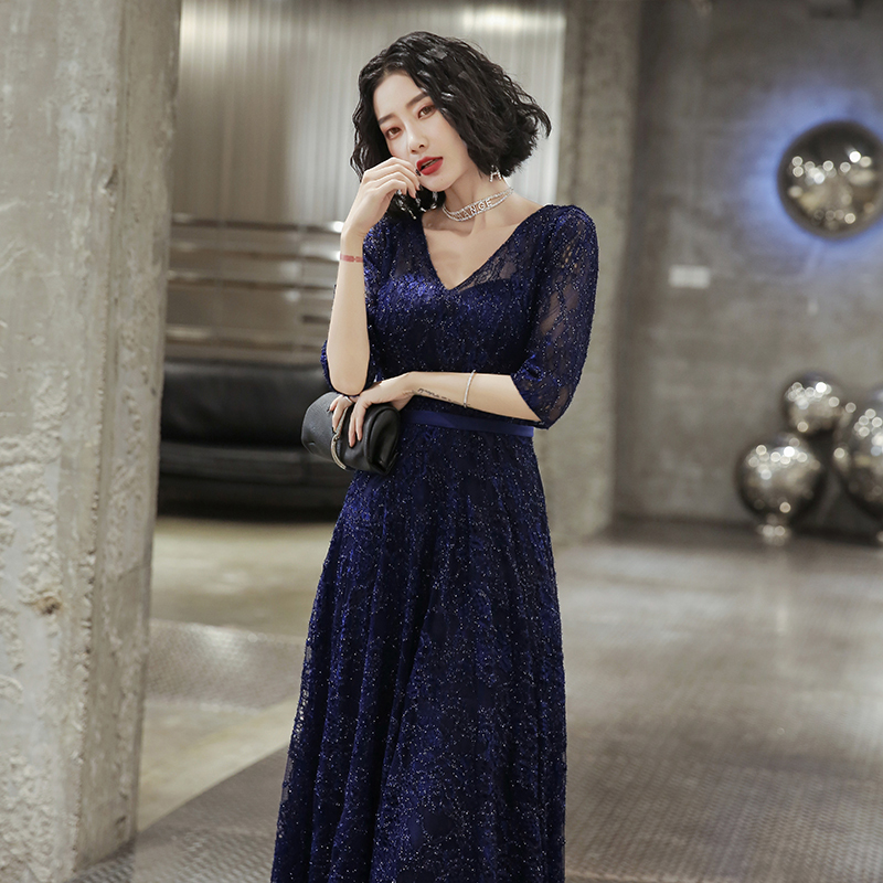 Plus Size Evening Dress for Women, Slimming for Fat Women, New 2021 Style, Extra Large Size, Suitable for Hosting Performances, Elegant and Classy
