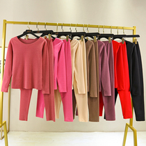 Autumn Clothes Autumn Pants Suit Woman Delsuede Thickened Autumn Winter Self Heating Plus Suede Constant Temperature Big Code Bifacial Suede Warm Underwear