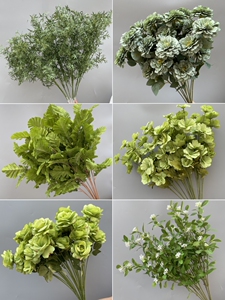 Floral Artificial Green Plant Plastic Wedding Props