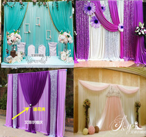 Wedding background wall wedding background gauze stage decoration scene layout gauze veil new Sharman decorative cloth mantle