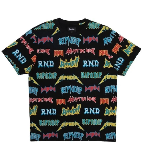 Соус Собаки, продающие подлинную футболку с короткими рукавами Ripndip Rock