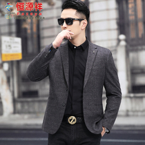 Hengyuan Xiangyang autumn new suit jacket mens business casual mens suit jacket Korean slim single West