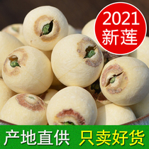 New large grain with core white lotus seed dry goods 500g specialty Xiangtan Xiang Lotus seed with heart dermabrasion Lotus seed with core and sulfur-free