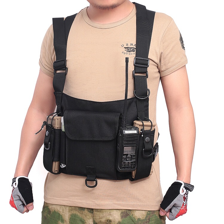 Outdoor Multi-Functional Tool Combination Vest Bag with Reflective Strips, Backpack, Security Walkie-Talkie Vest, Chest Bag Outdoor Multi-Functional Tool Combination Vest Bag with Reflective Strips, Backpack, Security Walkie-Talkie Vest, Chest Bag