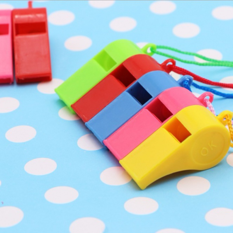 Whistle Children's Toys Material Hanging Rope Color Survival Whistle Adult High Frequency Whistle Competition Referee Whistle
