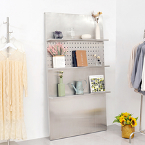 Clothing Store Shoes Cladding Board Display Rack Mesh Red Partition Multilayer Stainless Steel Ornament Sample Shelving By Wall Shelf