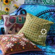 Indian pillow cover Cushion cover Imported pure cotton handmade patchwork embroidery lens cushion bag exotic bed and breakfast wind cushion cover