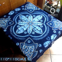 Yunnan ethnic style characteristic hotel Inn Dali handmade tie-dyed tablecloth Pure cotton cloth Household cloth shock low price