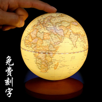 fun mini 13cm rechargeable touch AR globe music box Music box Children and students with ornaments lettering