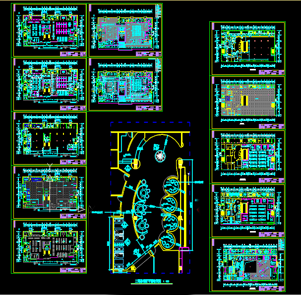 đèn nháy Cửa hàng bách hóa hiện đại siêu thị tầng hai CAD mặt tiền bản vẽ xây dựng thiết kế siêu thị - Thiết bị sân khấu đèn led rạng đông