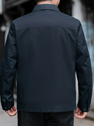 Мужская осенняя хлопковая весенняя куртка для отдыха, для мужчины среднего возраста